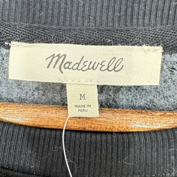 Madewell Puff-Sleeve Sweatshirt Tee Elevated Casual Top Size Medium NWT - Picture 6 of 7